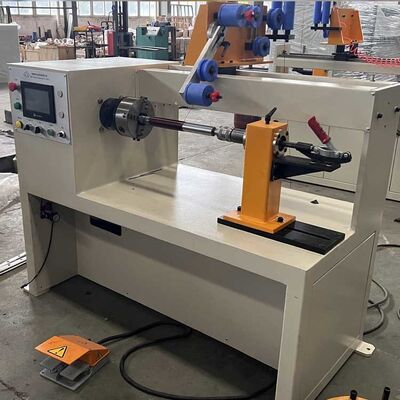 Máquina automática de enrolamento de bobinas com largura de enrolamento de 400 mm, servomotor de 0,75kw para enrolamento de bobinas de transformadores de fios planos de 5x12 mm