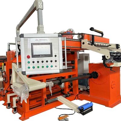 Máquina de enrolamento de folha de transformador com soldagem TIG, potência de enrolamento de 22kw e descolador de duas peças para produção de bobina de folha