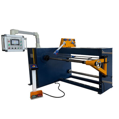 Máquina enroladora automática de bobina com largura de enrolamento de 1000 mm, guia de fio acionada por servo motor e sistema de controle PLC