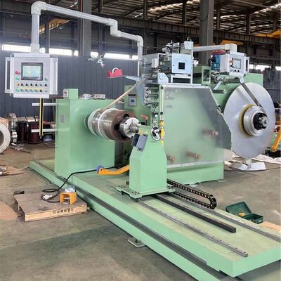 Máquina automática de enrolamento de folhas HV com velocidade de 200 rpm, peso máximo da bobina de 1500 kg e unidade de soldagem TIG